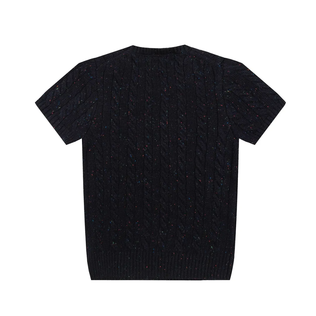 P166 💰 "Top quality" Style number: DS058# (on sale all year round) [Ralph Lauren wool blended pony embroidered logo twist knitted short sleeves] ✅Ralph Lauren gradient multi-color dot versatile hemp knitted round neck short sleeves for all seasons ✅15% merino cotton wool 85% wool blended clean and clear texture ✅ZP quality 1:1 version Scan the code to enter the GF website Counter quality ✅Details and quality are the only one in Guangzhou. Imported quality wool. Focus on high-end. Cost-effective. Needless to say good quality. ✅Restore the original version. The maximum size can be worn up to 150 pounds. Loose, comfortable and stress-free.